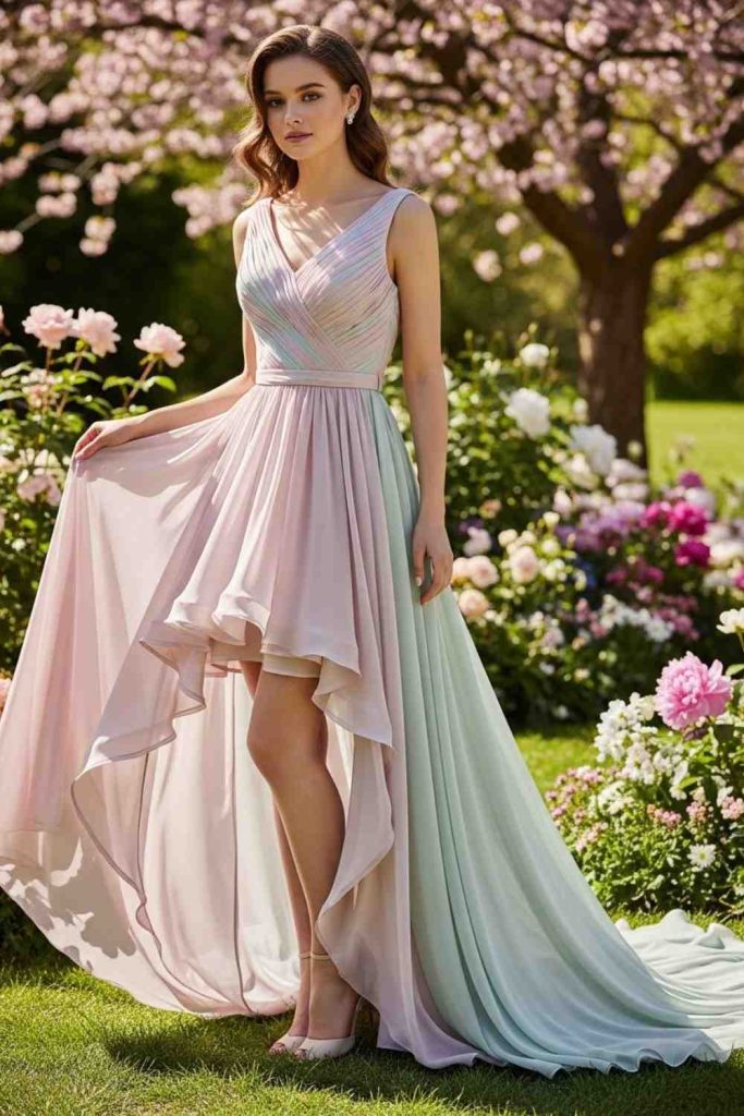 High-Low Spring Graduation Dress