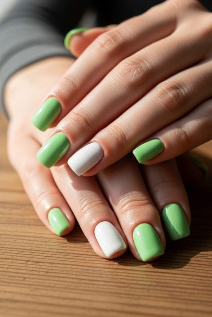 Light Green and White Combo