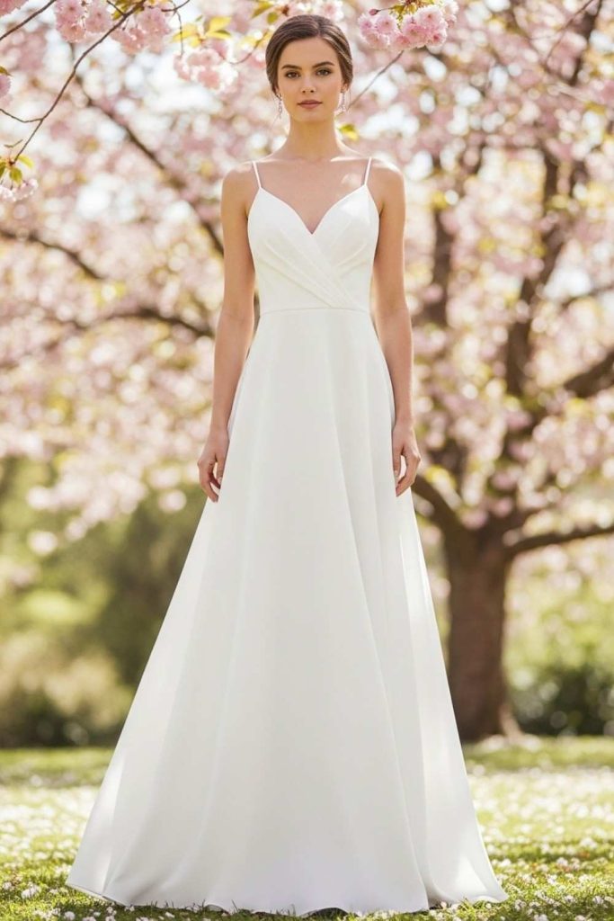 Minimalist White Graduation Dress