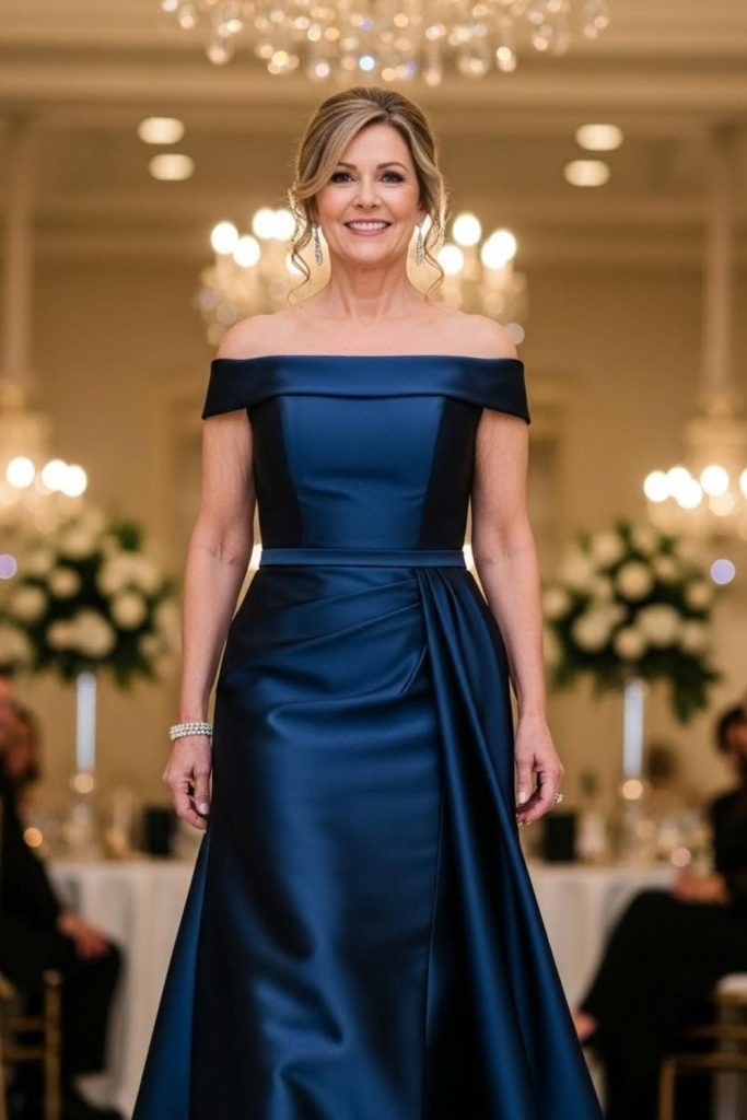 Off-Shoulder Formal Dress With Support