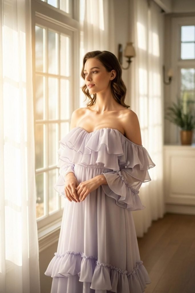 Off-Shoulder Ruffle Dress