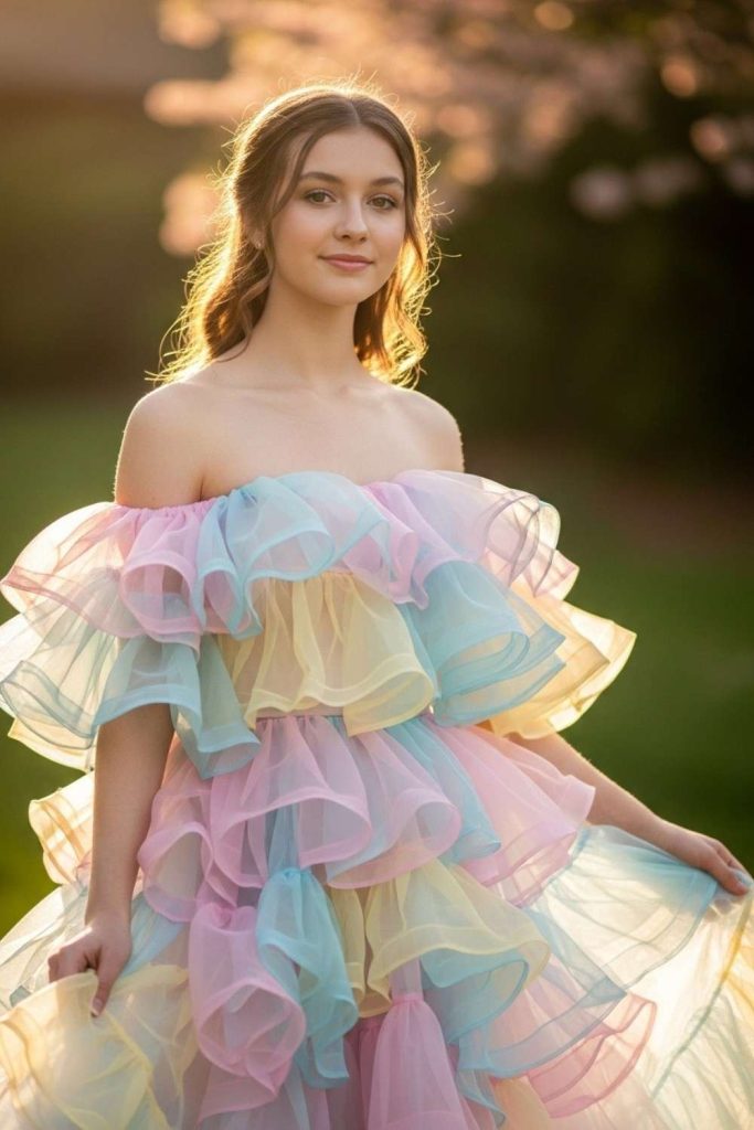 Off-Shoulder Ruffle Dress