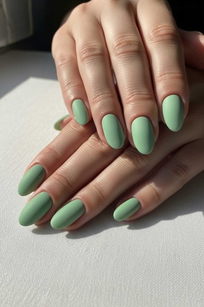 Pastel Green Nails