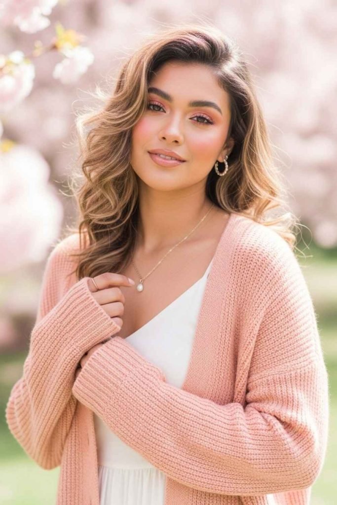 Peach Pastel Soft Girl Look