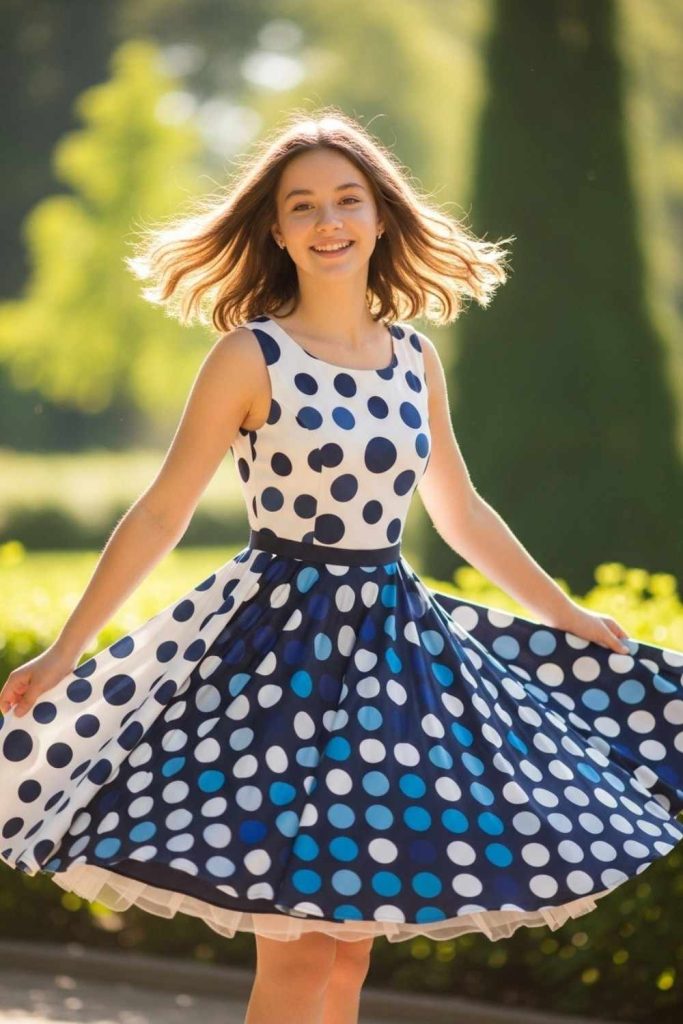  Polka-Dot Party Dress