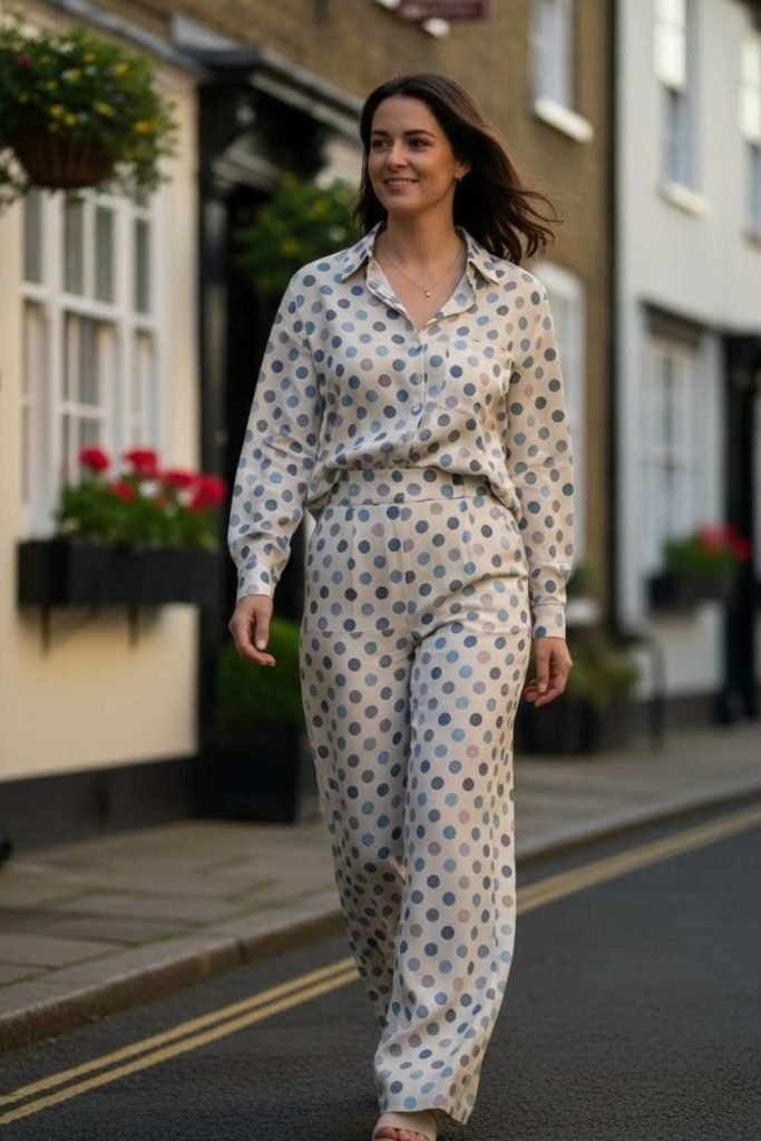 Polka Dot Printed Co Ord Set for Playful Style