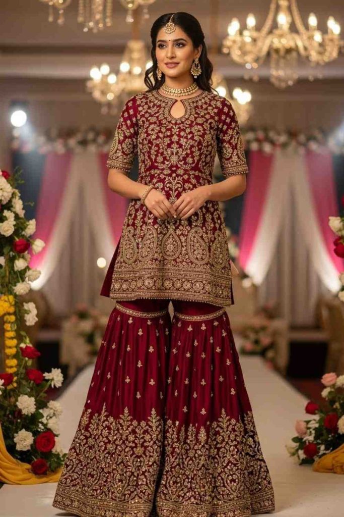 Sharara Set with Short Kurti