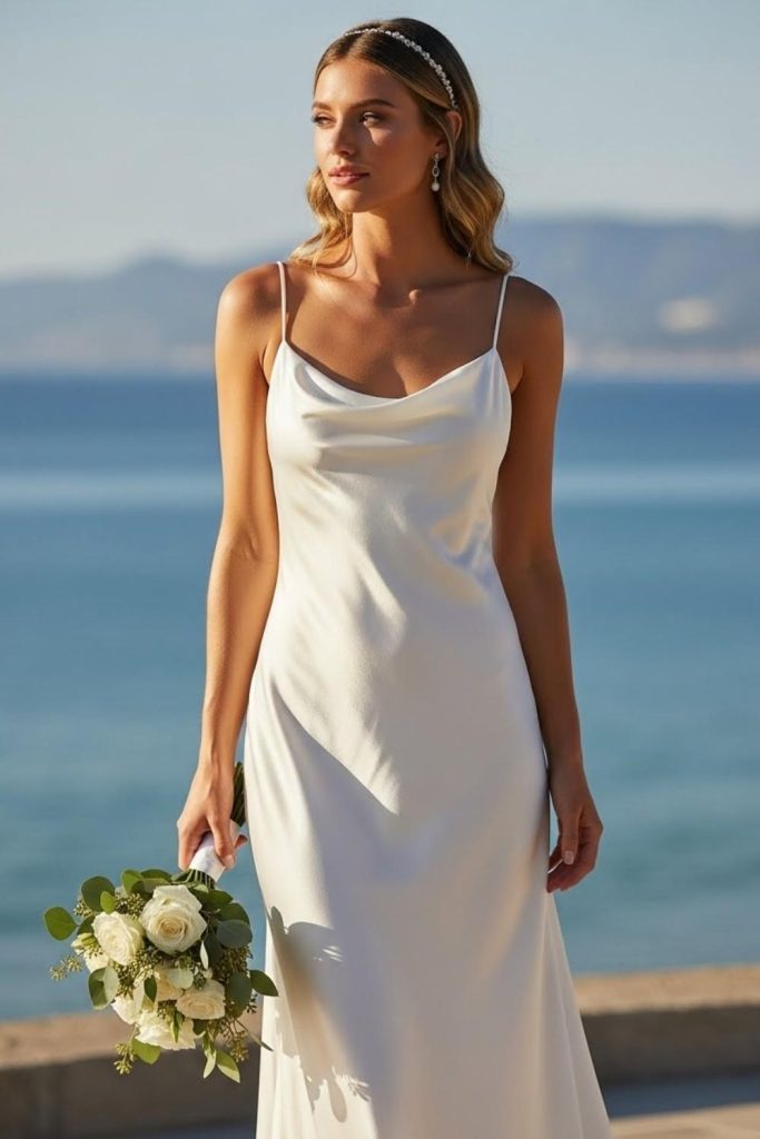 Sleeveless Satin Slip Dress