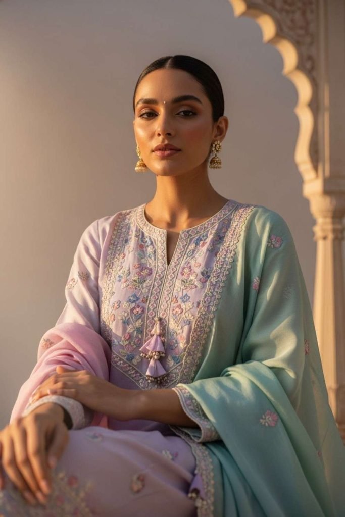 Soft Pastel Desi Outfits