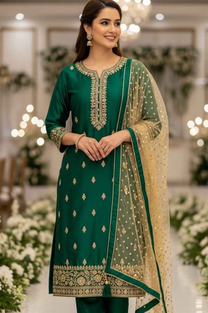 Straight-Cut Suit with Dupatta