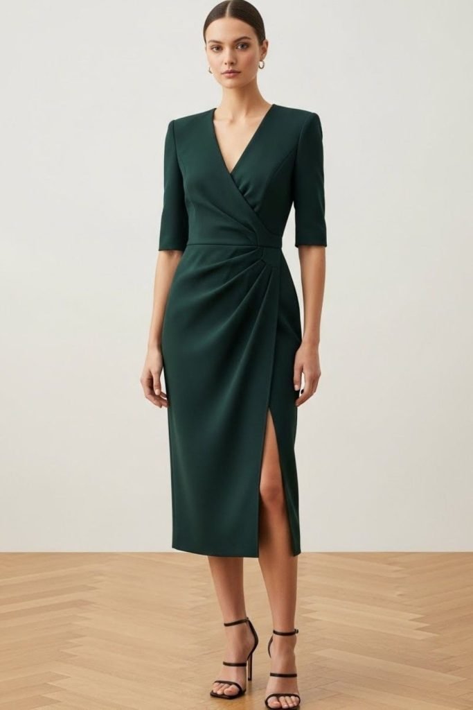 Structured Midi Dress