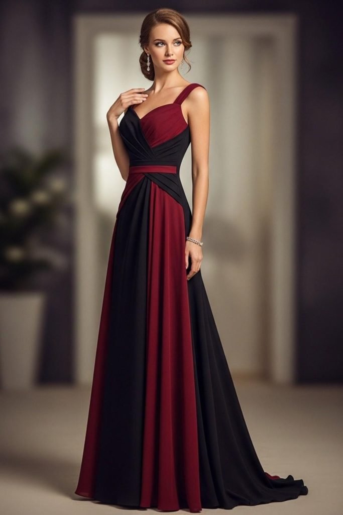 Two-Tone Evening Dress