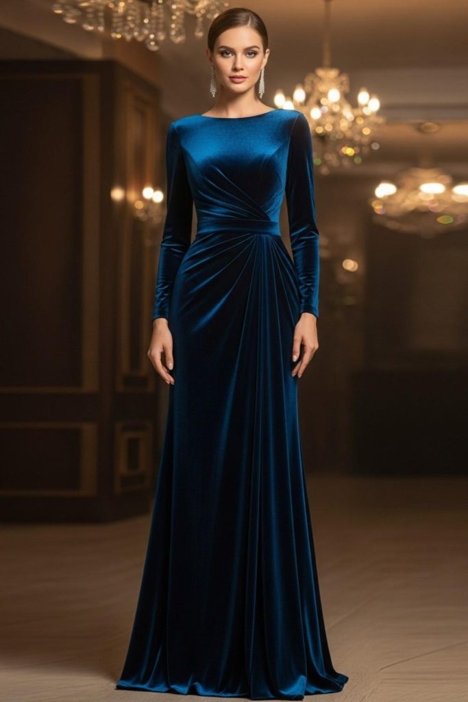 Velvet Evening Gown