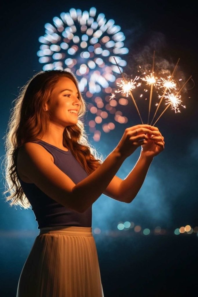 Blue Tank + White Skirt