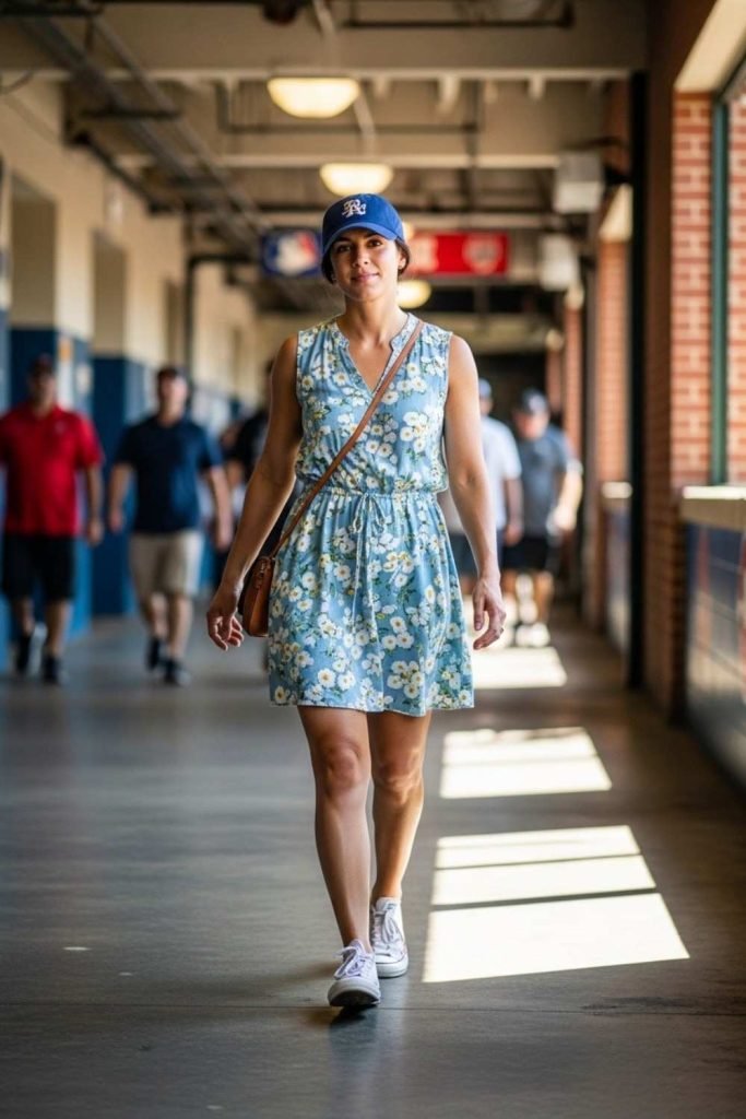 Casual Mini Dress + Sneakers