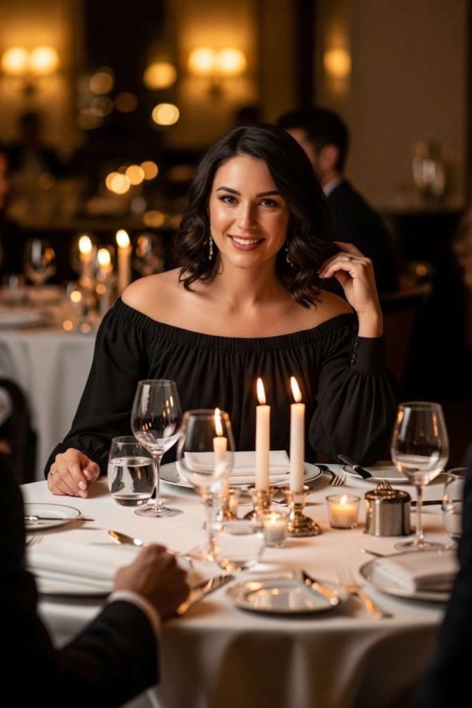 Classic Black Off-Shoulder Dress