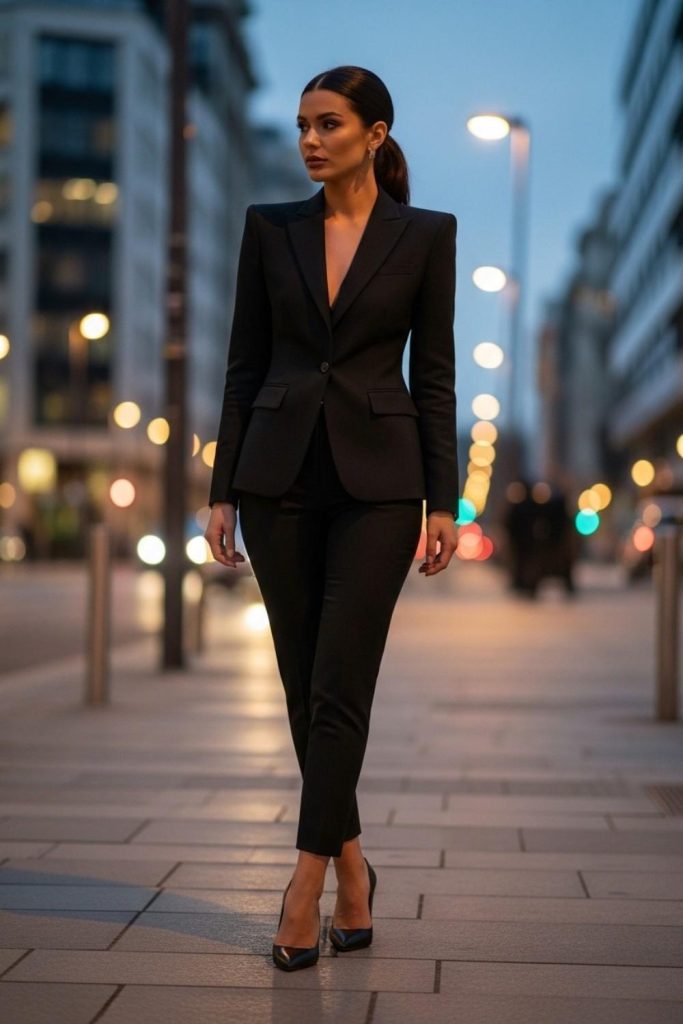 Classic Black Power Suit