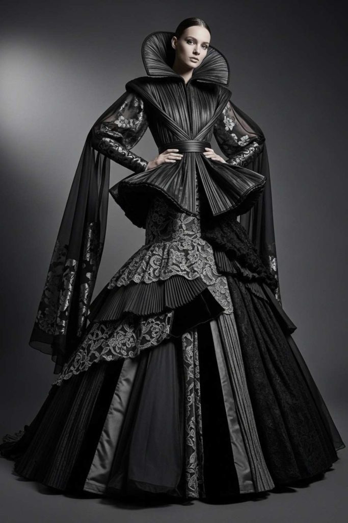 Couture-Inspired Monochrome Textures