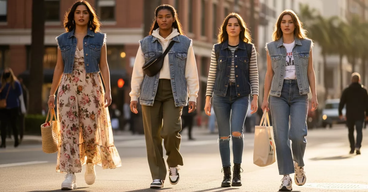 16 Modern Denim Vest Outfit Looks for 2026