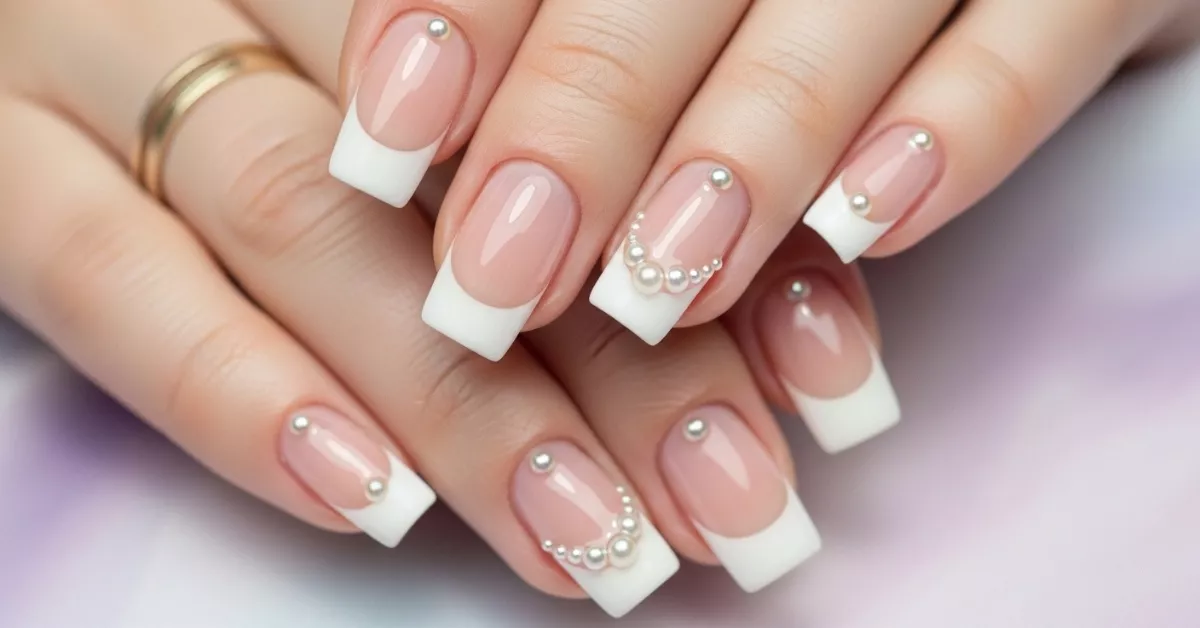12 Stunning French Nails with Pearls for a Soft Glam Vibe