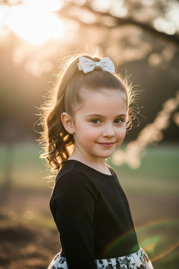 High Curled Ponytail