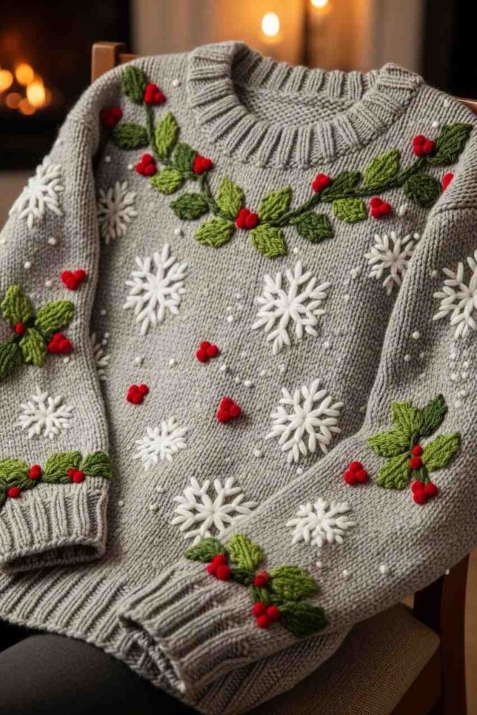 Holiday Sweater Embroidery
