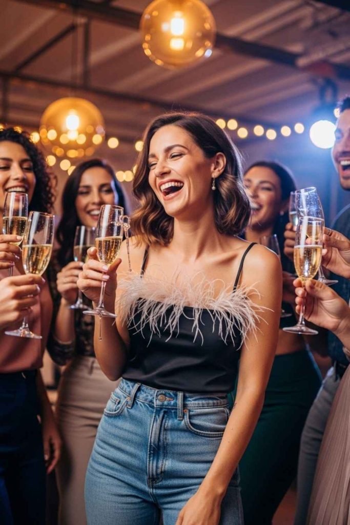 Jeans and a Statement Top Combo