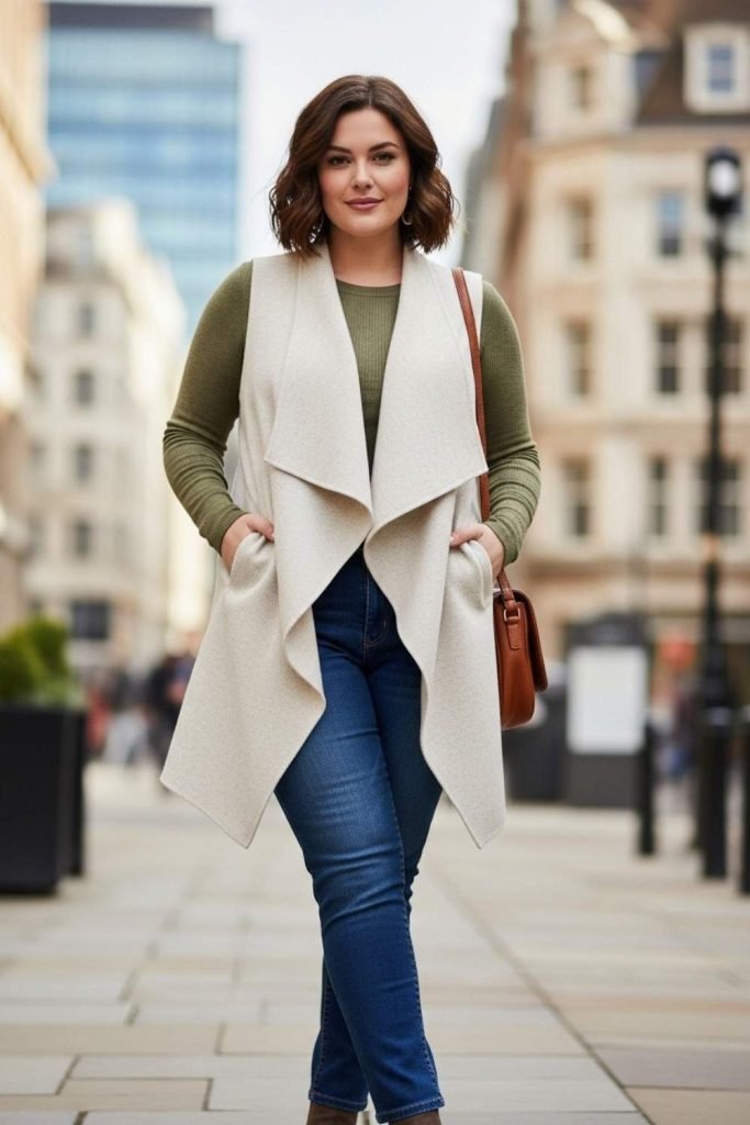 Layered Look with Longline Vest