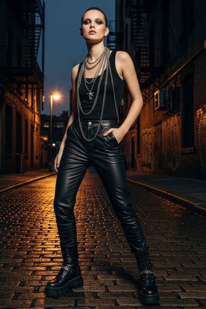 Leather and Chains Everyday Look