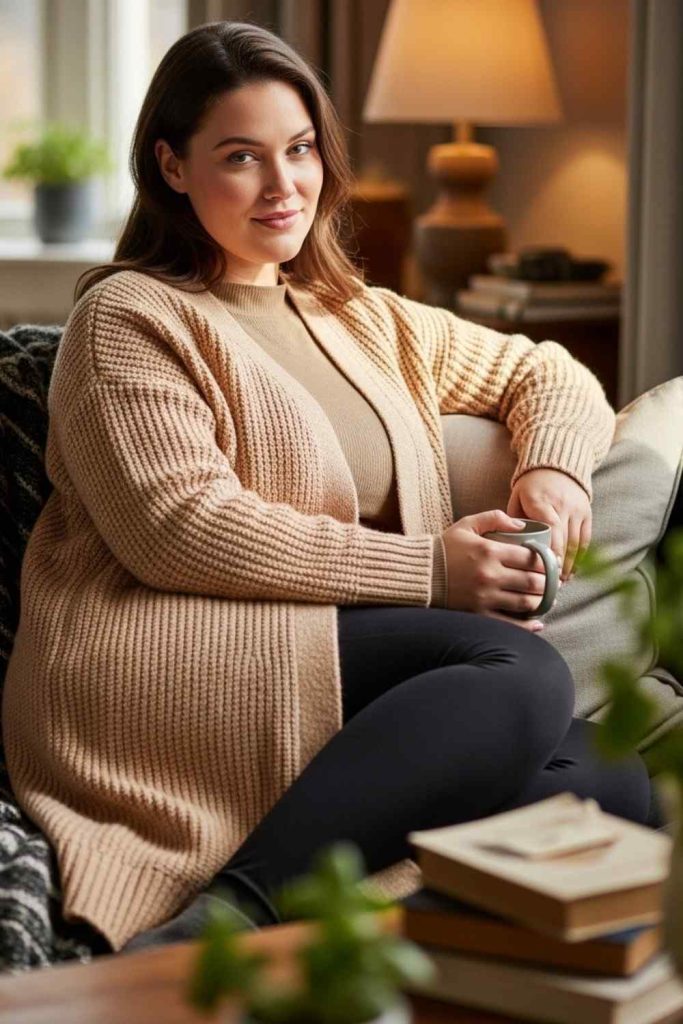 Long Cardigan with Fitted Basics