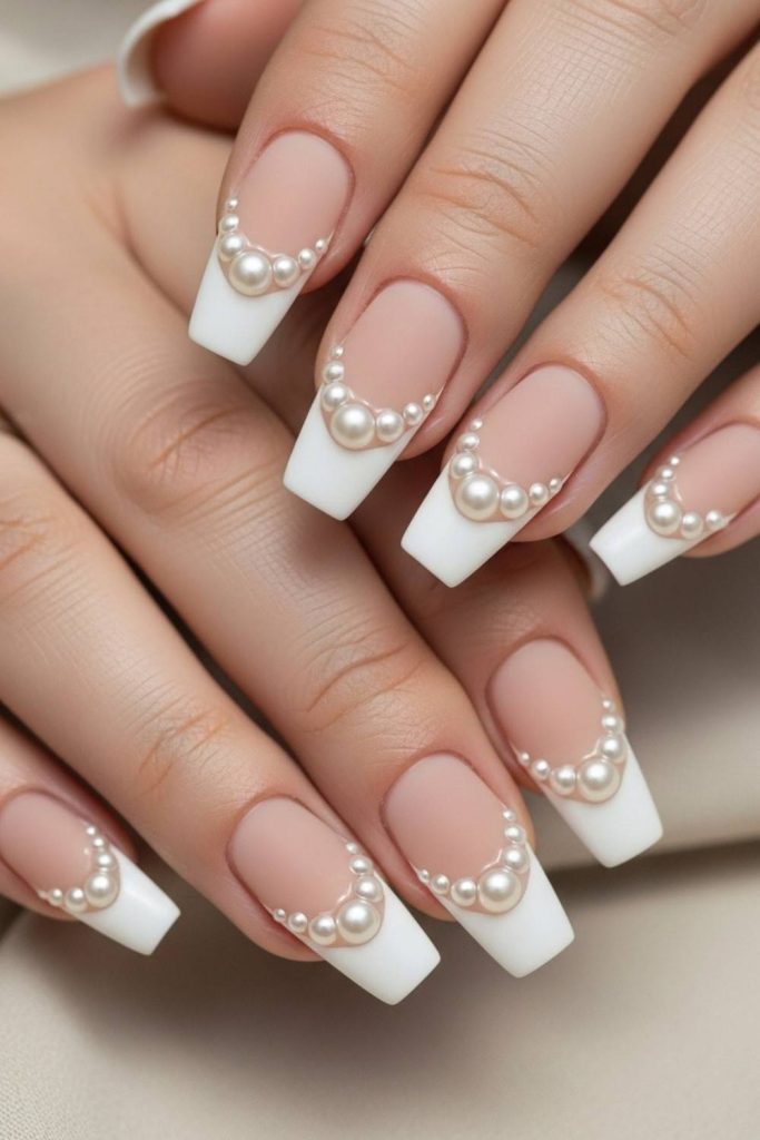 Matte Base with Glossy Pearl Tips