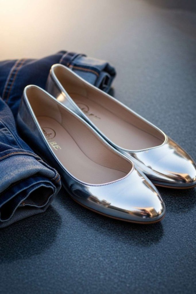 Metallic Ballerina Shoes