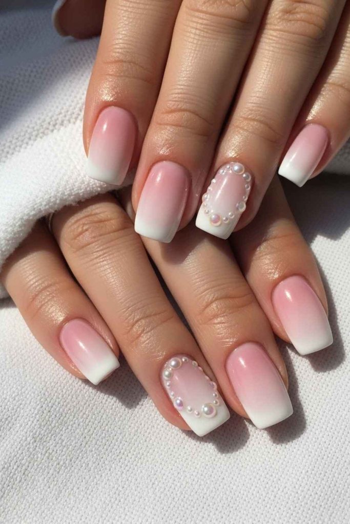 Ombre with Pearl Tips
