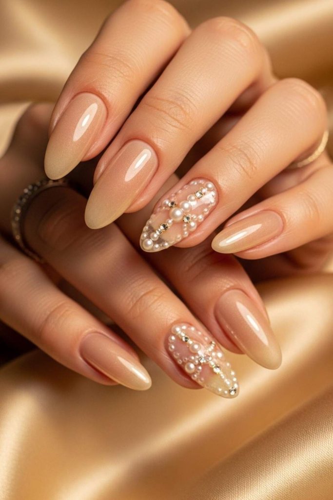 Pearls with Subtle Rhinestones