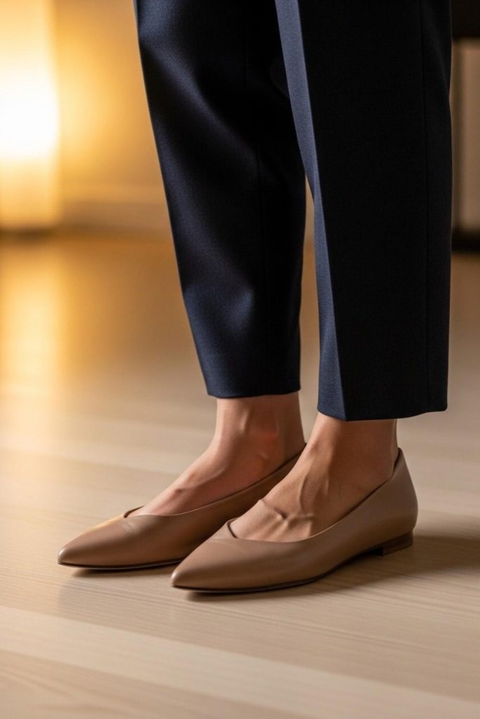 Pointed Toe Ballerina Shoes