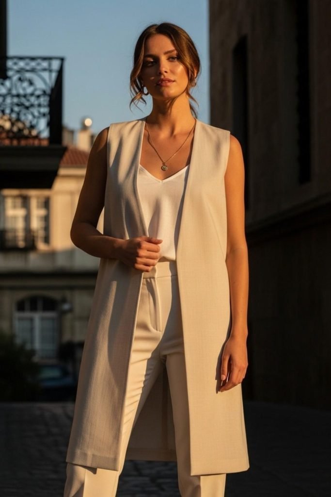 Sleeveless Longline Vests