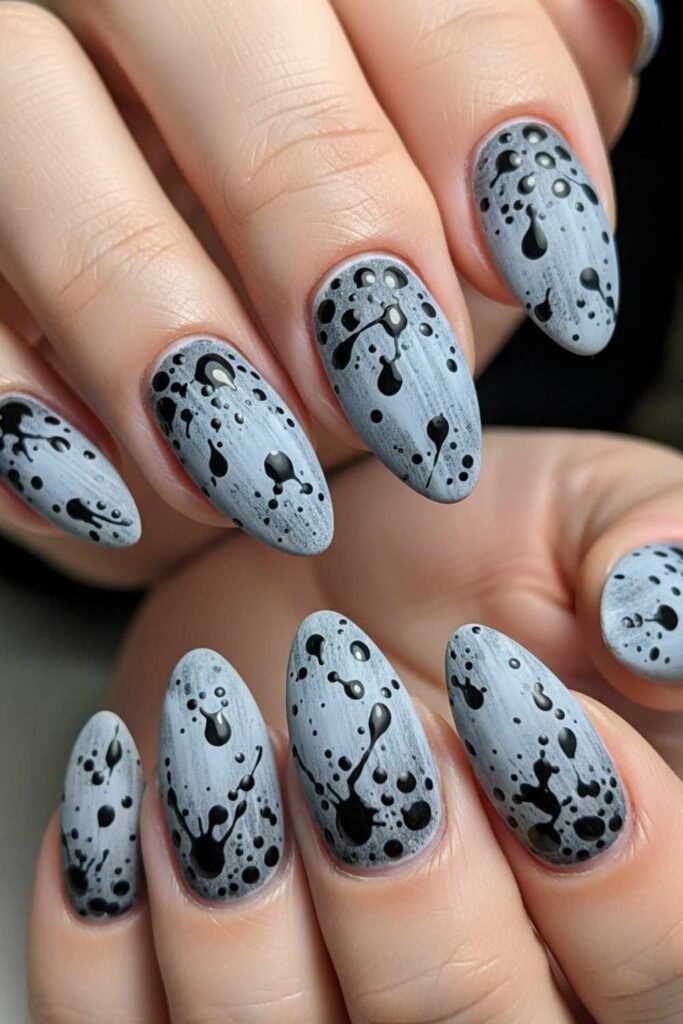 Acid Wash Gray with Black Splashes