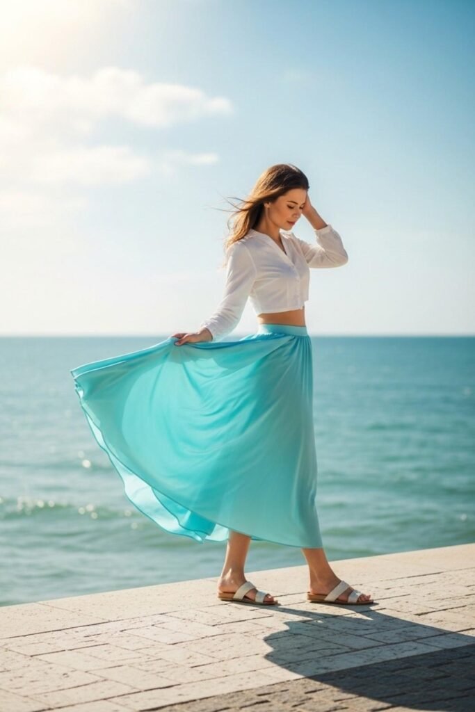 Aqua Blue Coastal Outfit