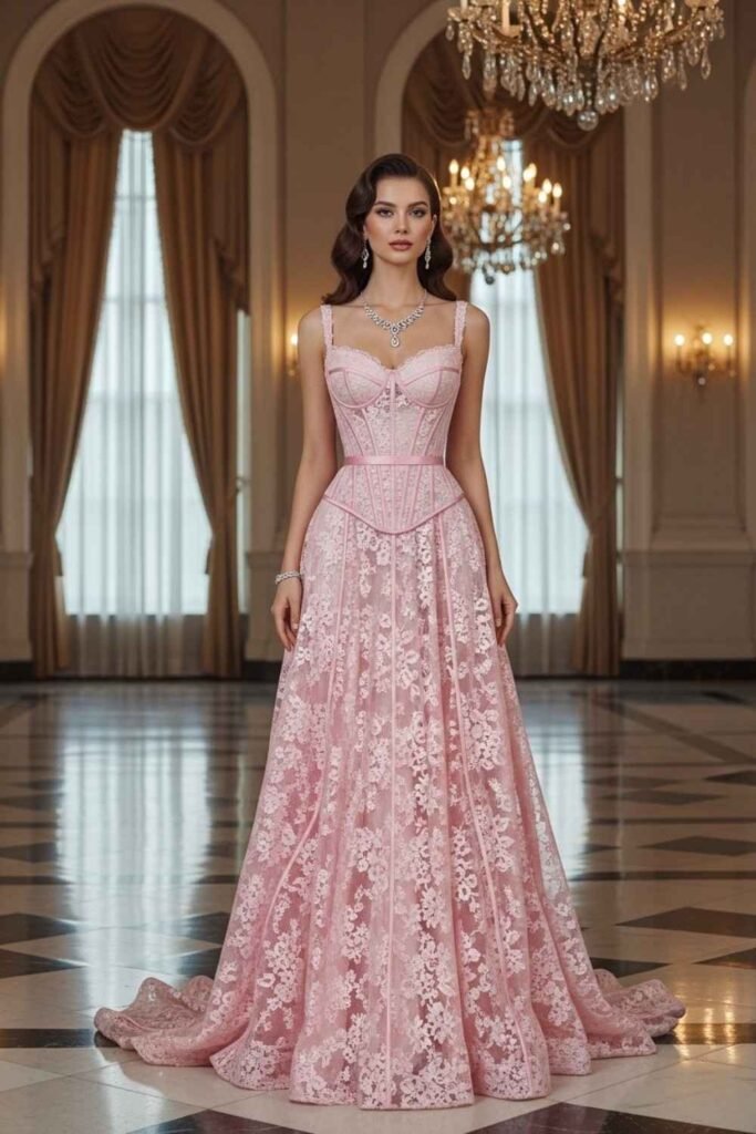 Baby Pink Corset Style Dress