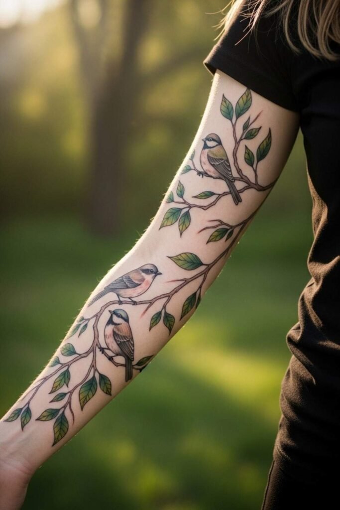 Bird and Branch Nature Sleeve