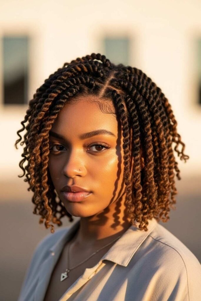 Chin-Length Passion Twists Bob
