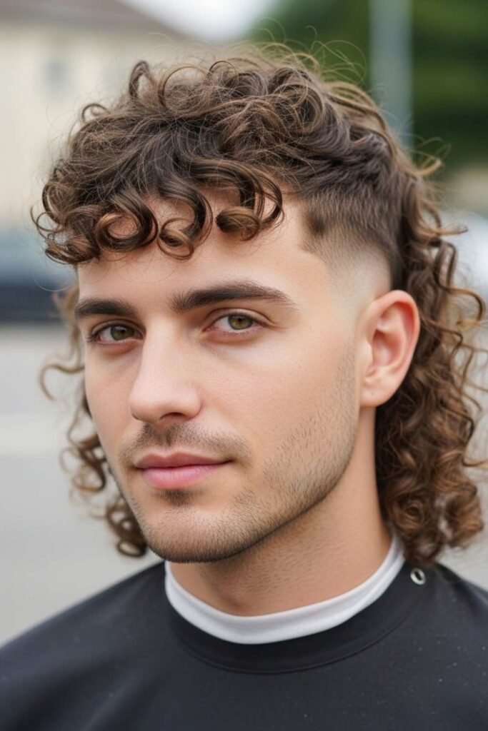 Curly Mullet Style