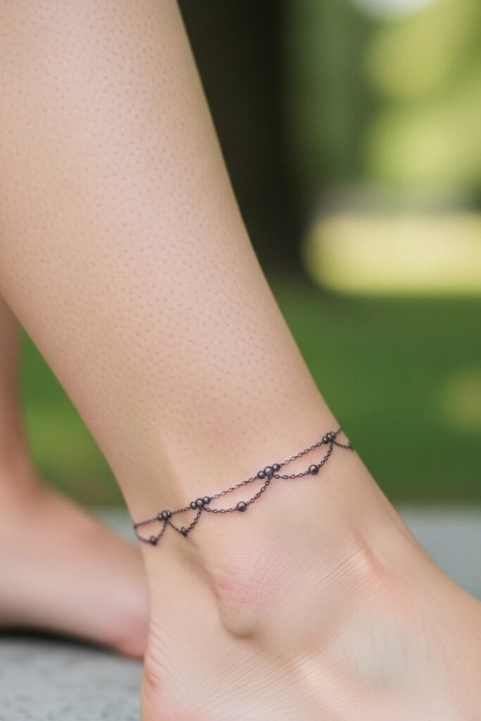 Dainty Anklet-Inspired Tattoo