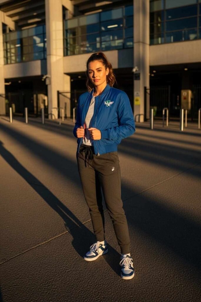 Fitted Bomber Jacket with Joggers