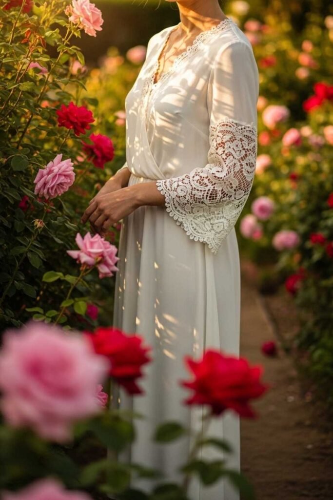 Lace Detail Spring Garden Dress