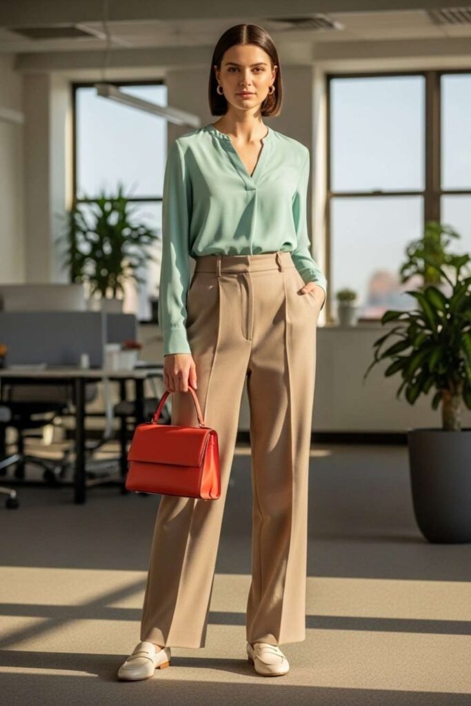 Lightweight Blazer Over Midi Dress