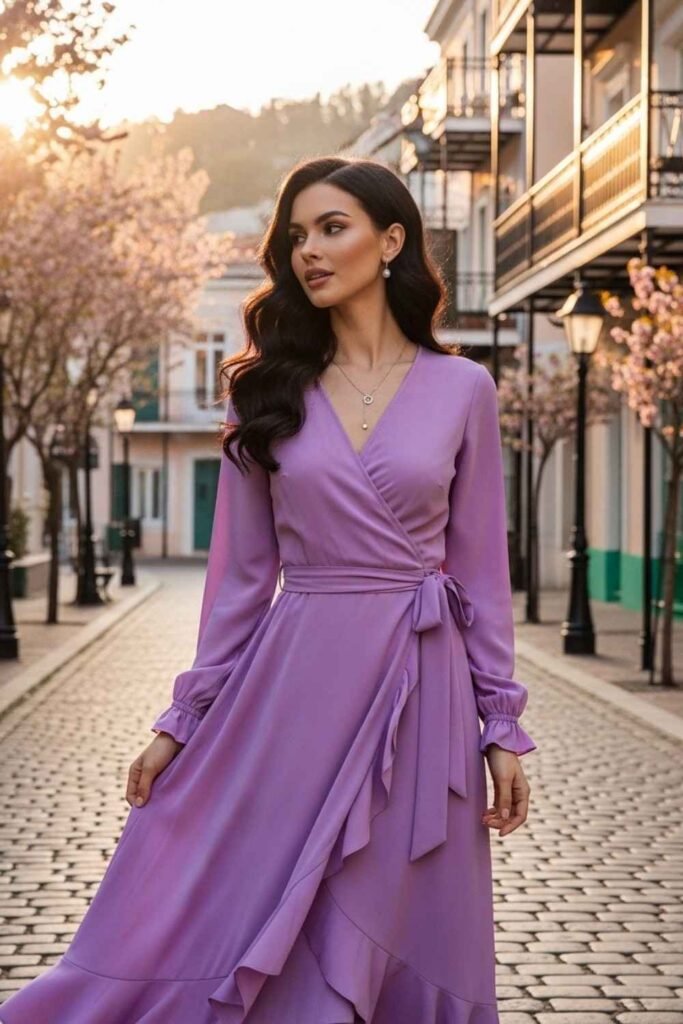 Lilac Wrap Dress