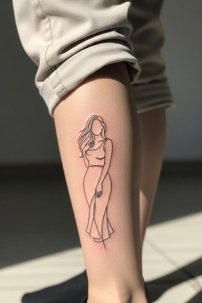 Minimal Line Art Woman