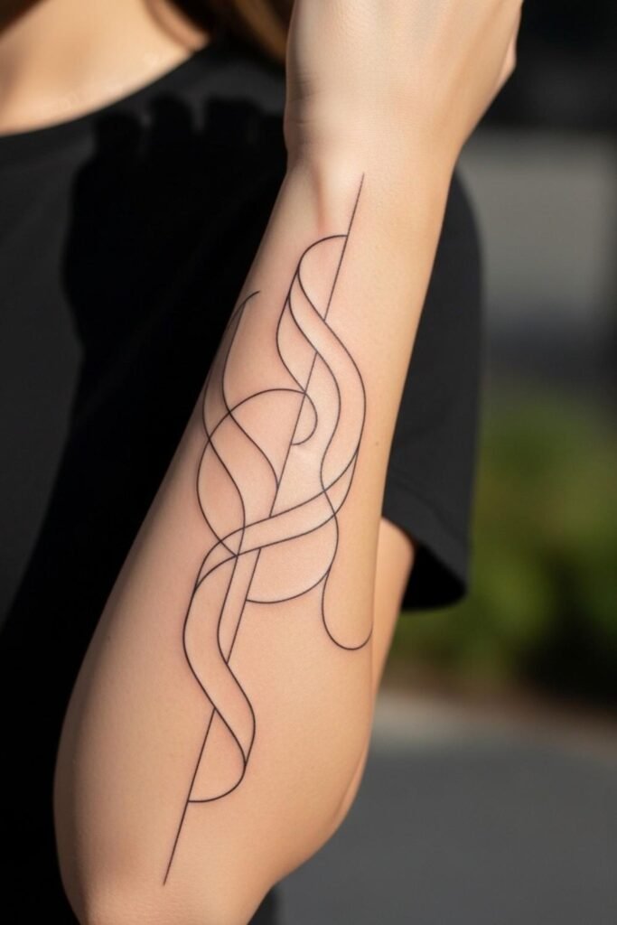 Minimalist Line Art Sleeve