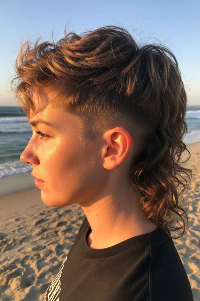 Modern Mullet with Hard Part